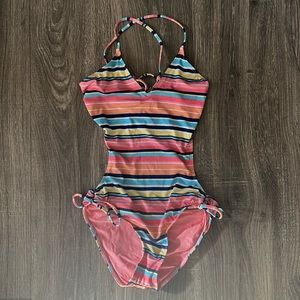 Splendid youth girls swimwear one-piece swim suit 14 striped